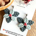 Polymer Clay Christmas Earrings / Handmade Festive Dangles / Xmas Jewellery