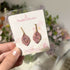Pink Marble Pattern Oval Earrings