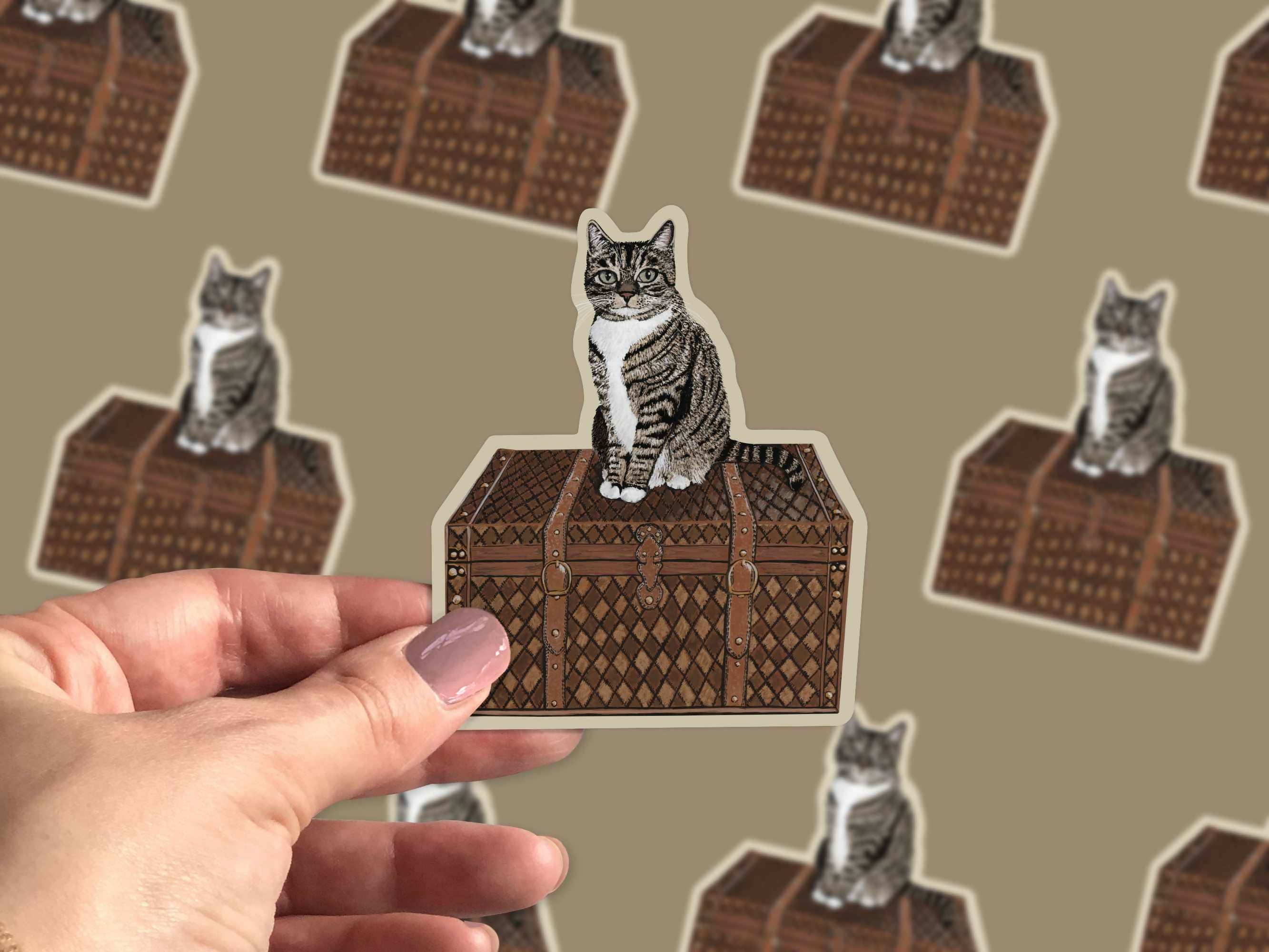 Tabby Cat Stickers - Die Cut Stickers Pack of 3