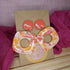 Orange Coral And Pink Mosaic Square Earrings