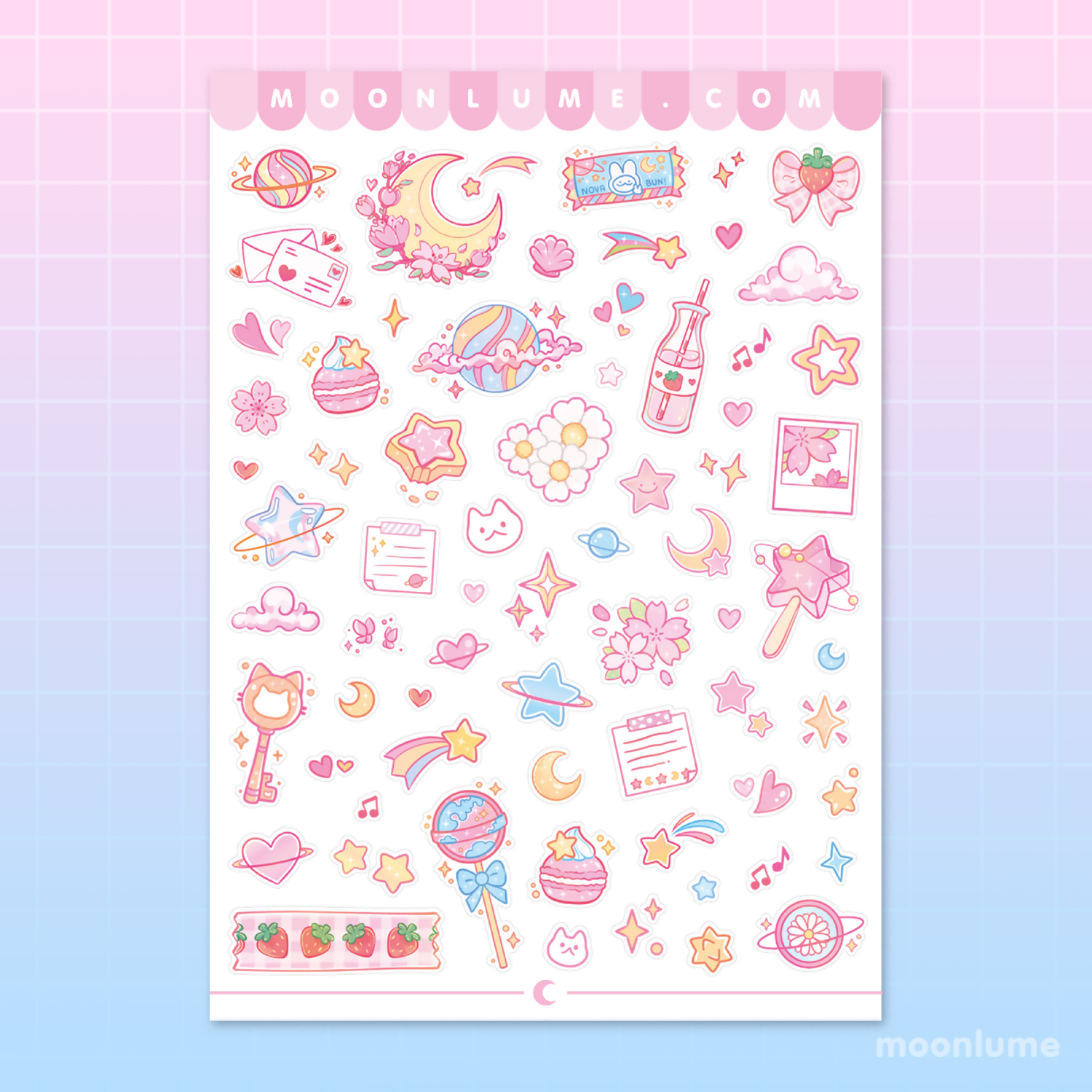 Vinyl Sticker Sheet - Pink Aesthetics Collection