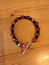 Pure Copper Toggle Catch Bracelet with Banded Carnelian, Green Chalcedony and Copper Hematite.