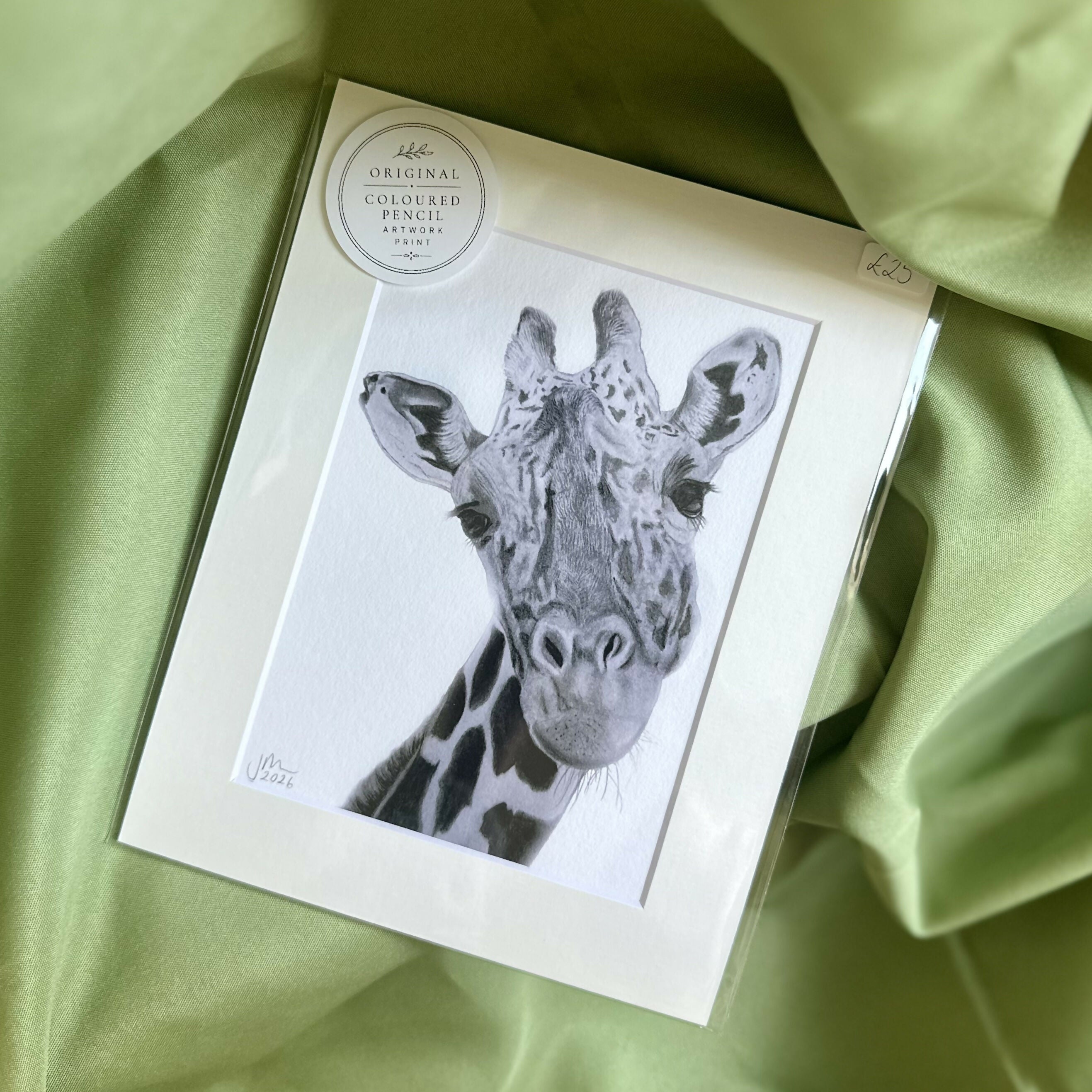 Giraffe Fine Art Print | Elegant Safari Animal Wall Art on Velvet Fine Art Paper