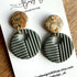 Statement Dangle Earrings – Polymer Clay Textured Earrings, Modern Geometric Earrings, Handmade Clay Jewellery