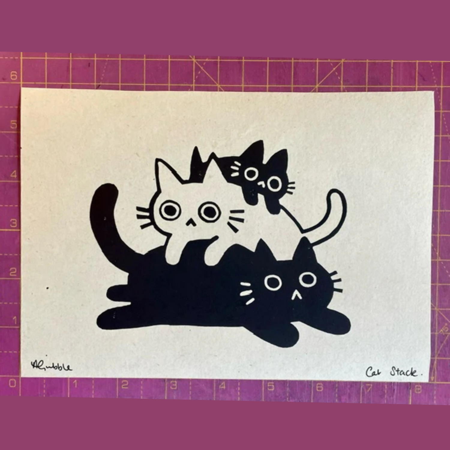 Cat Stack Print