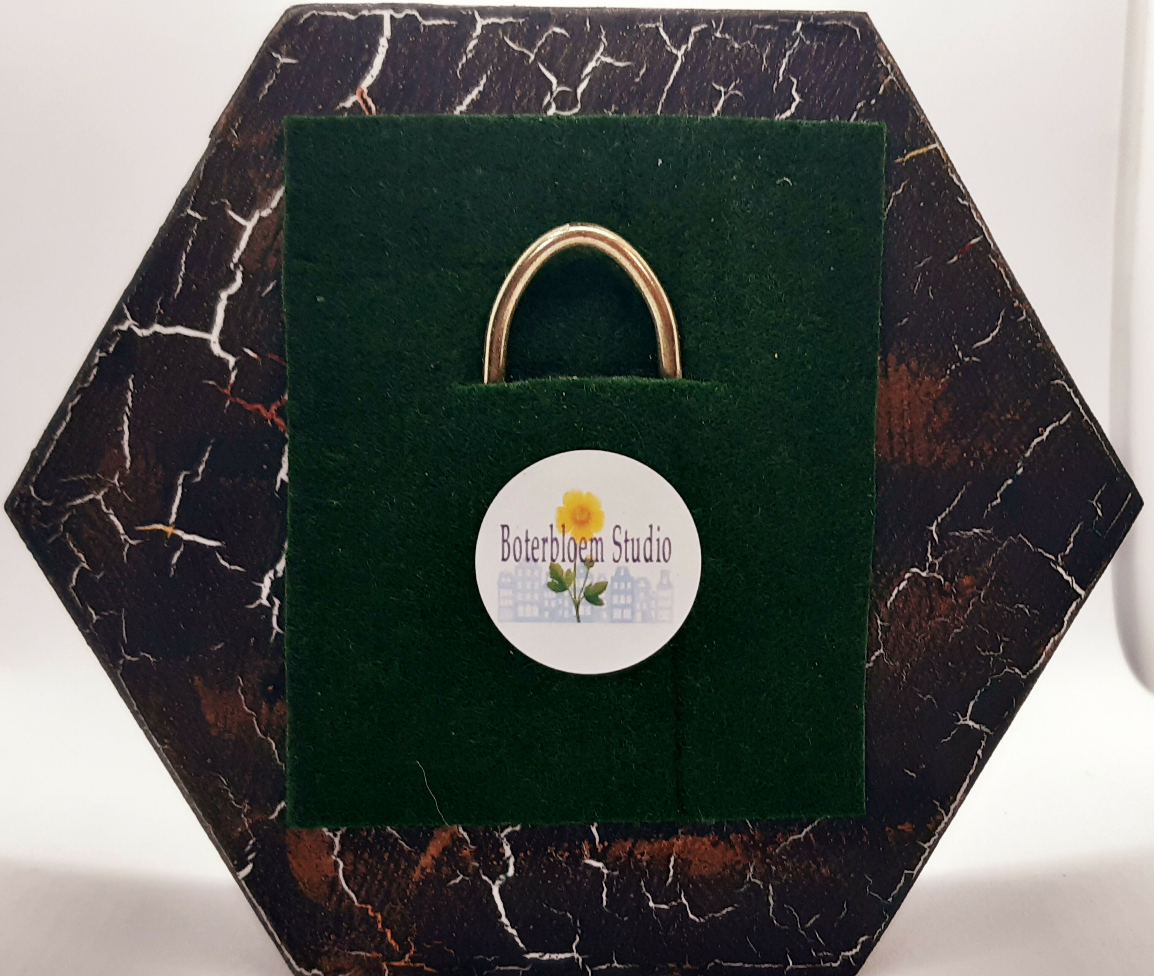 Shelf Clay Trinket Filled Hexagonal Diorama Decoration