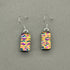 Pink & Orange Raindrop Dichroic Glass Necklace and Earrings Set - Sterling Silver, Handmade by Jade Tapson Glass