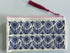 Hand printed Zip Pouch with Purple Flower Design.