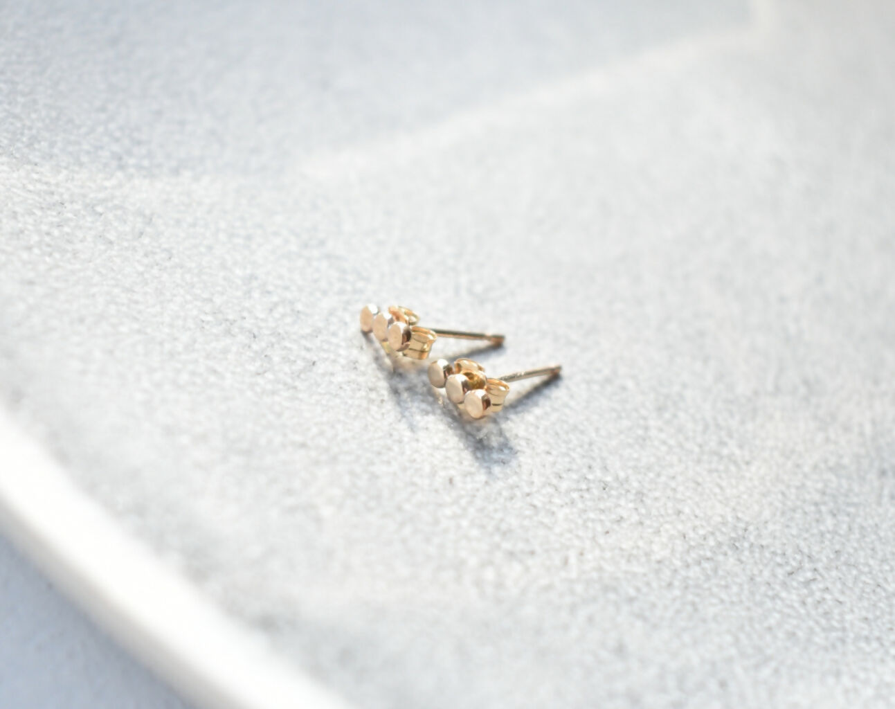 14 Karat Gold Filled Dots Stud Earrings