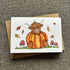 Highland Cow Pumpkin Greetings Card
