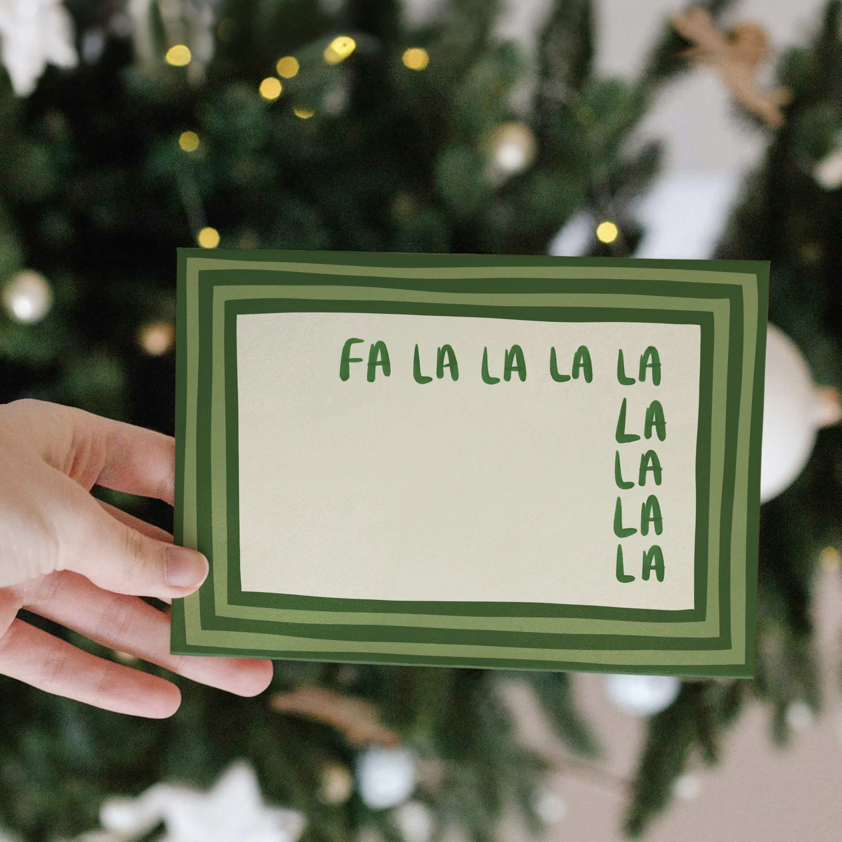 Fa La La Festive Greetings Card