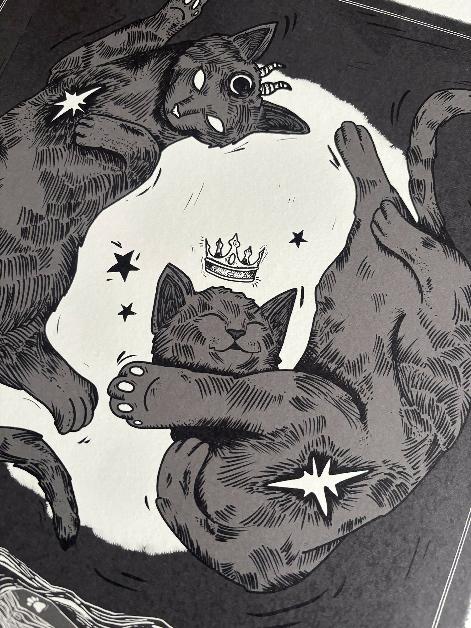 King of the Cats / Folklore Feline Art Print A3