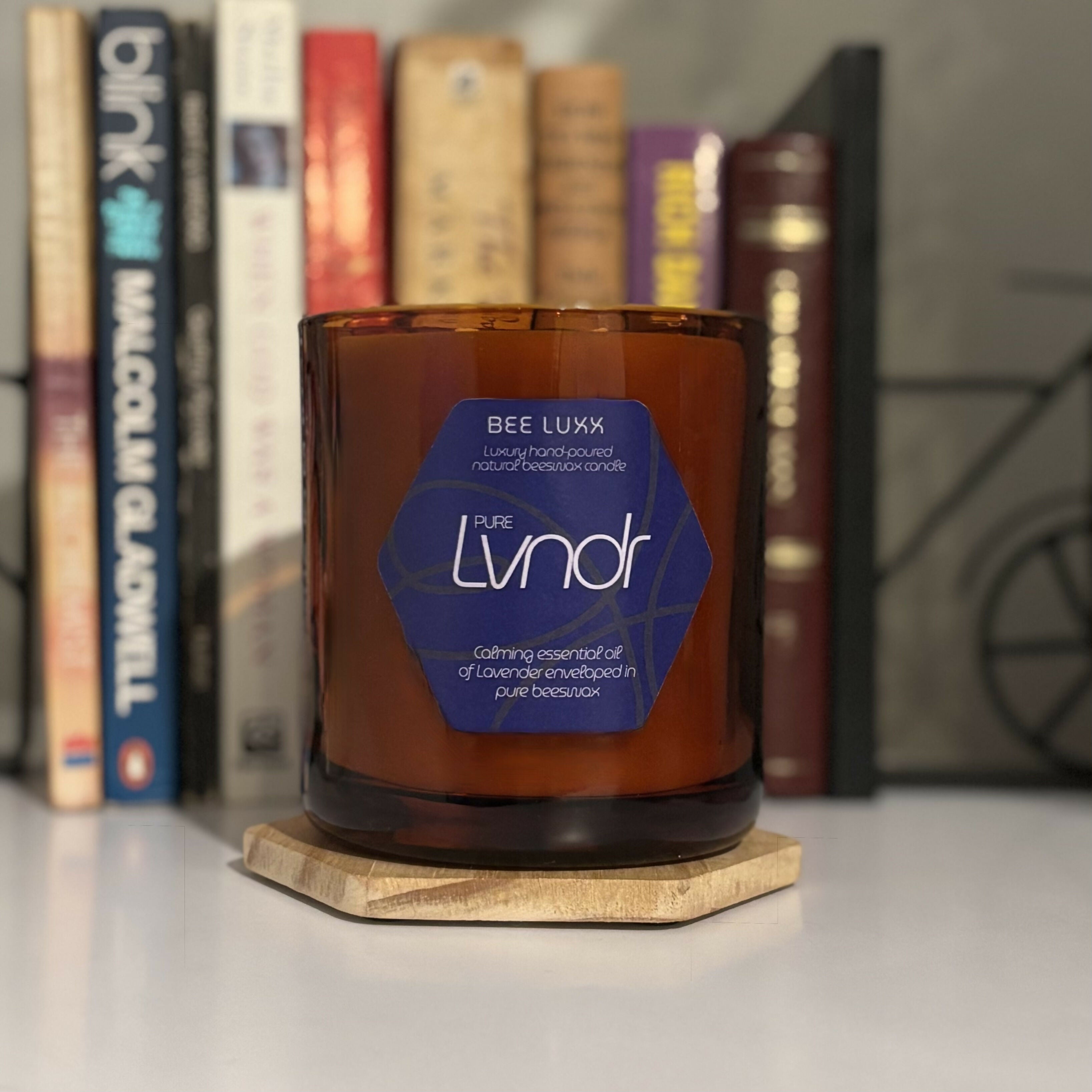 PURE Lvndr - 100% Natural Lavender Beeswax Candle