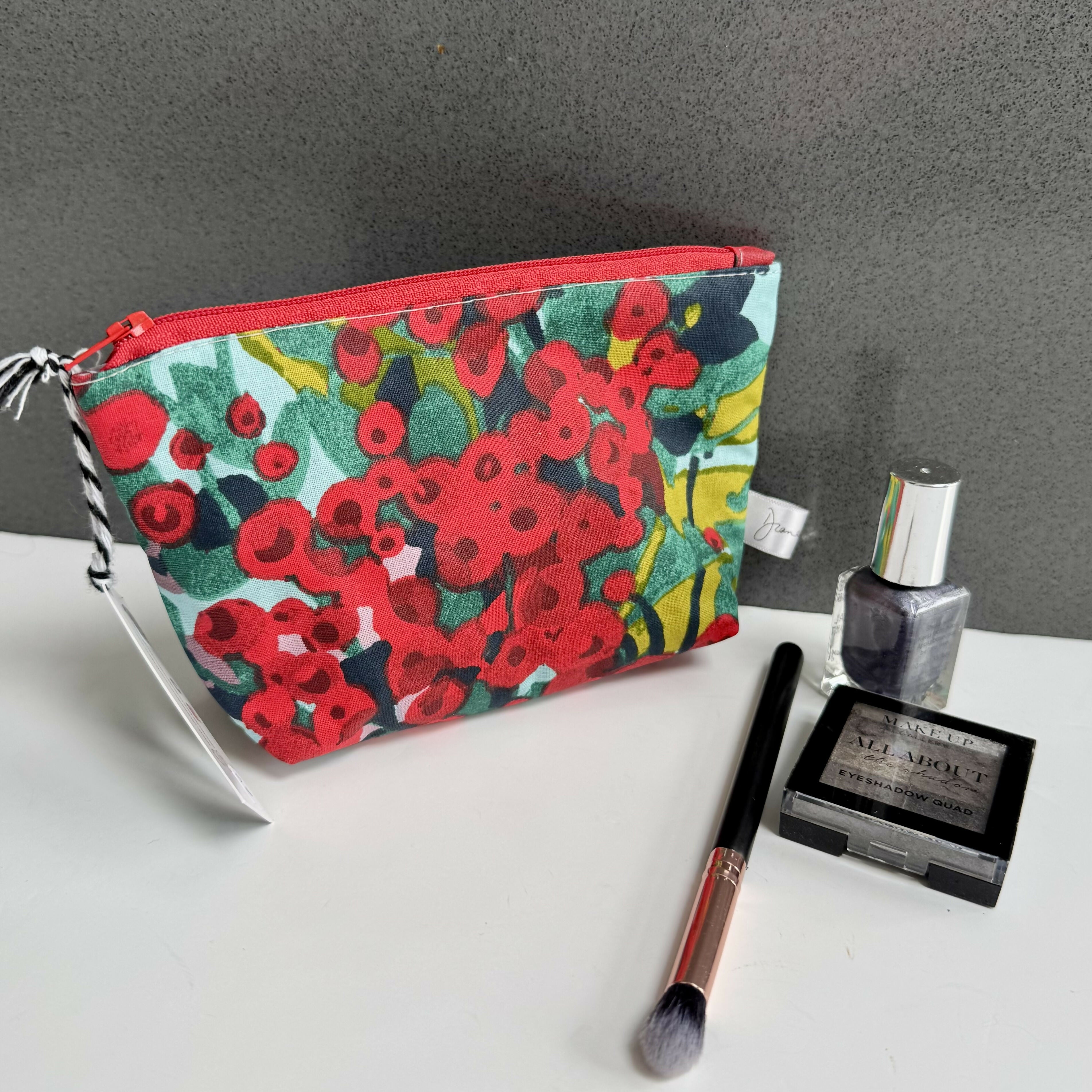 Small Make Up Bag - Winter Floral Waterproof