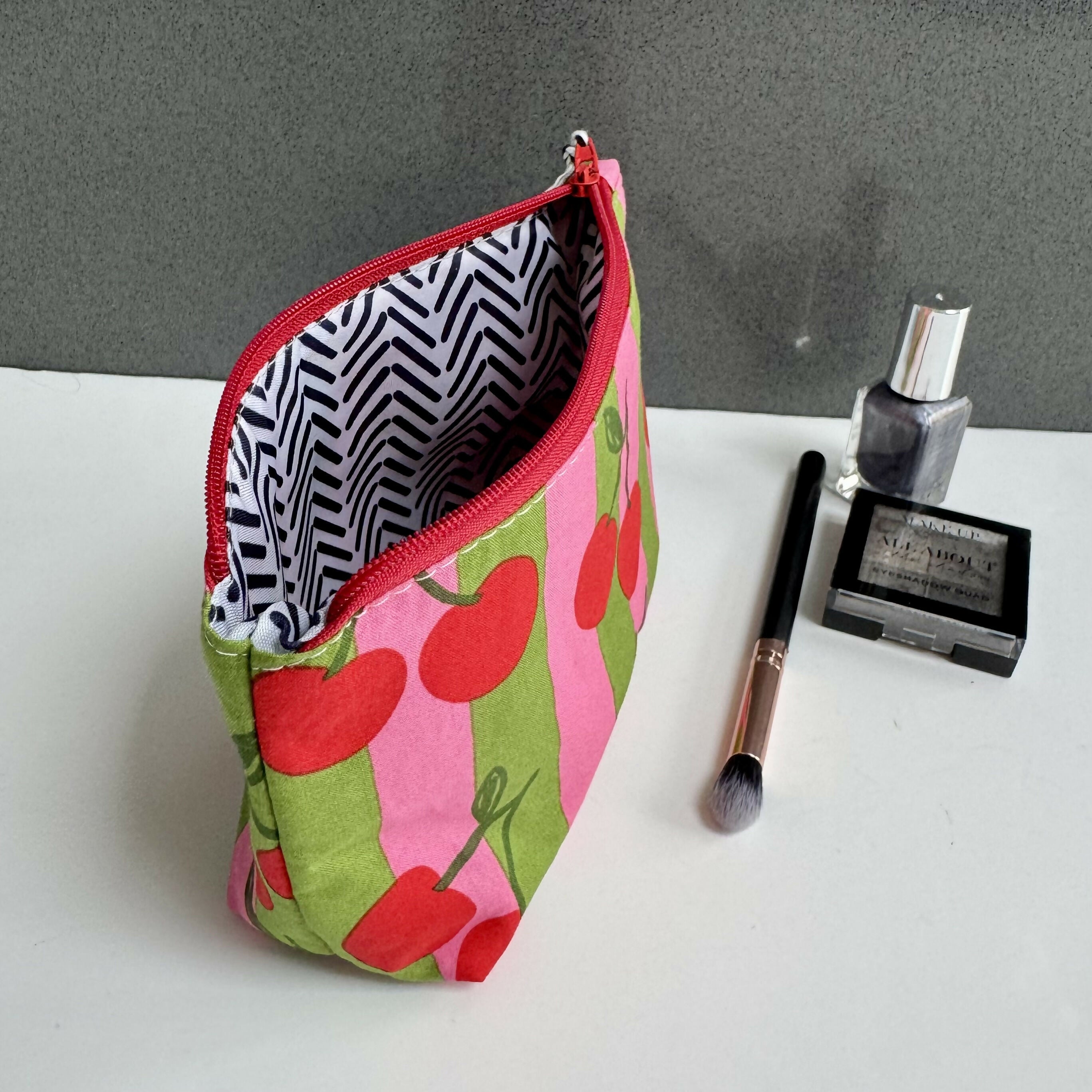 Small Make Up Bag - Red Cherry