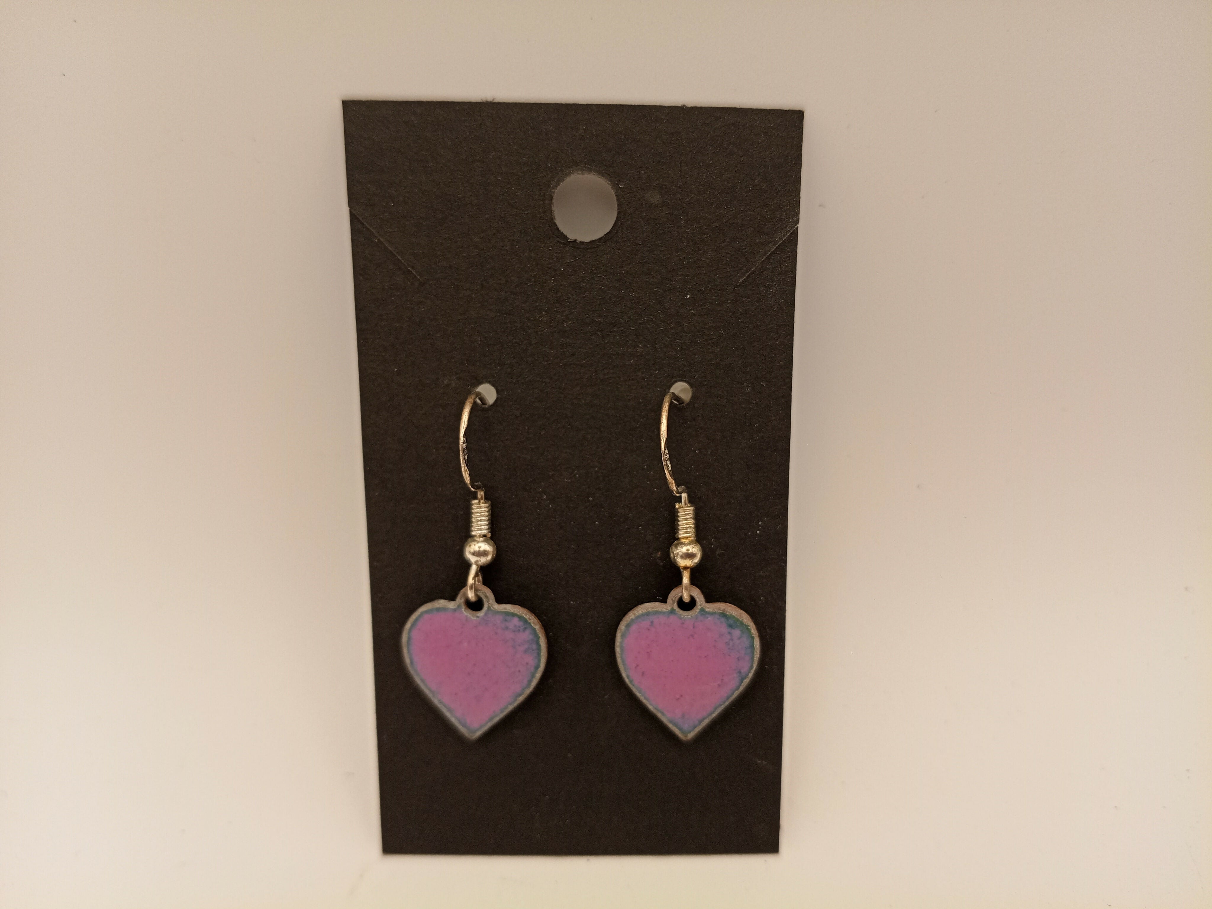 Enamel Heart Earrings