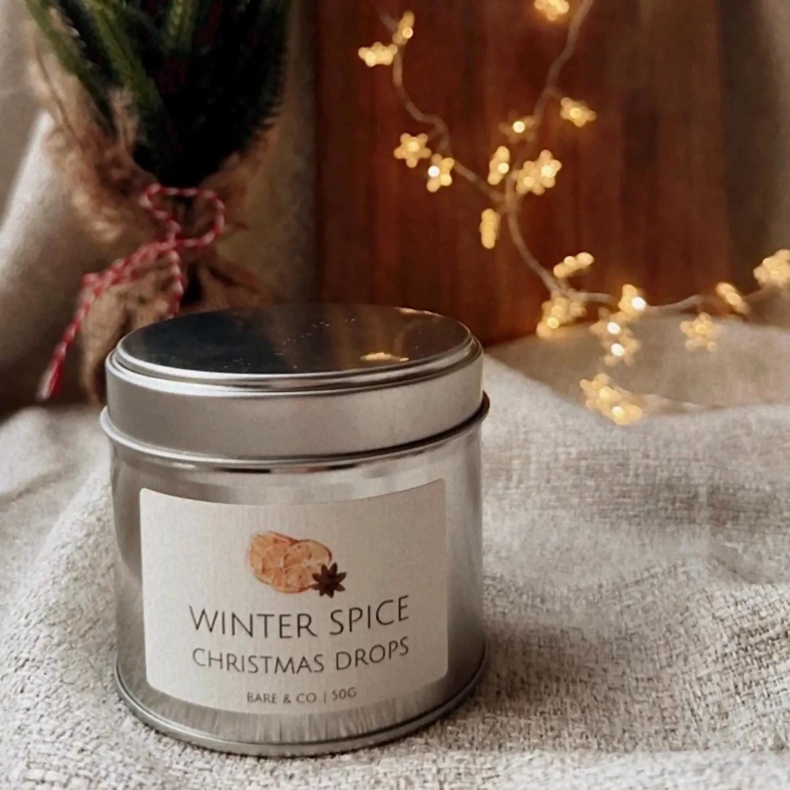 CHRISTMAS DROPS TIN FESTIVE WAX MELTS