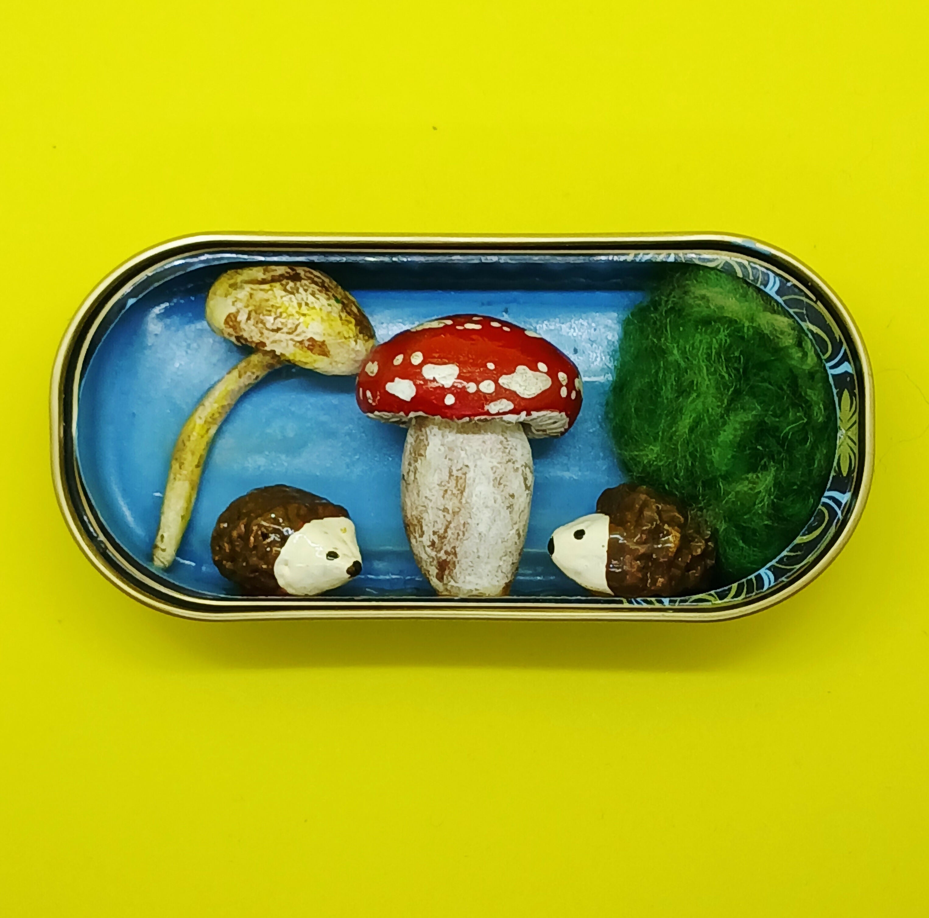 Toadstool and Hedgehog Anchovy Tin