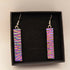Pink and Gold Dichroic Rippled Earrings