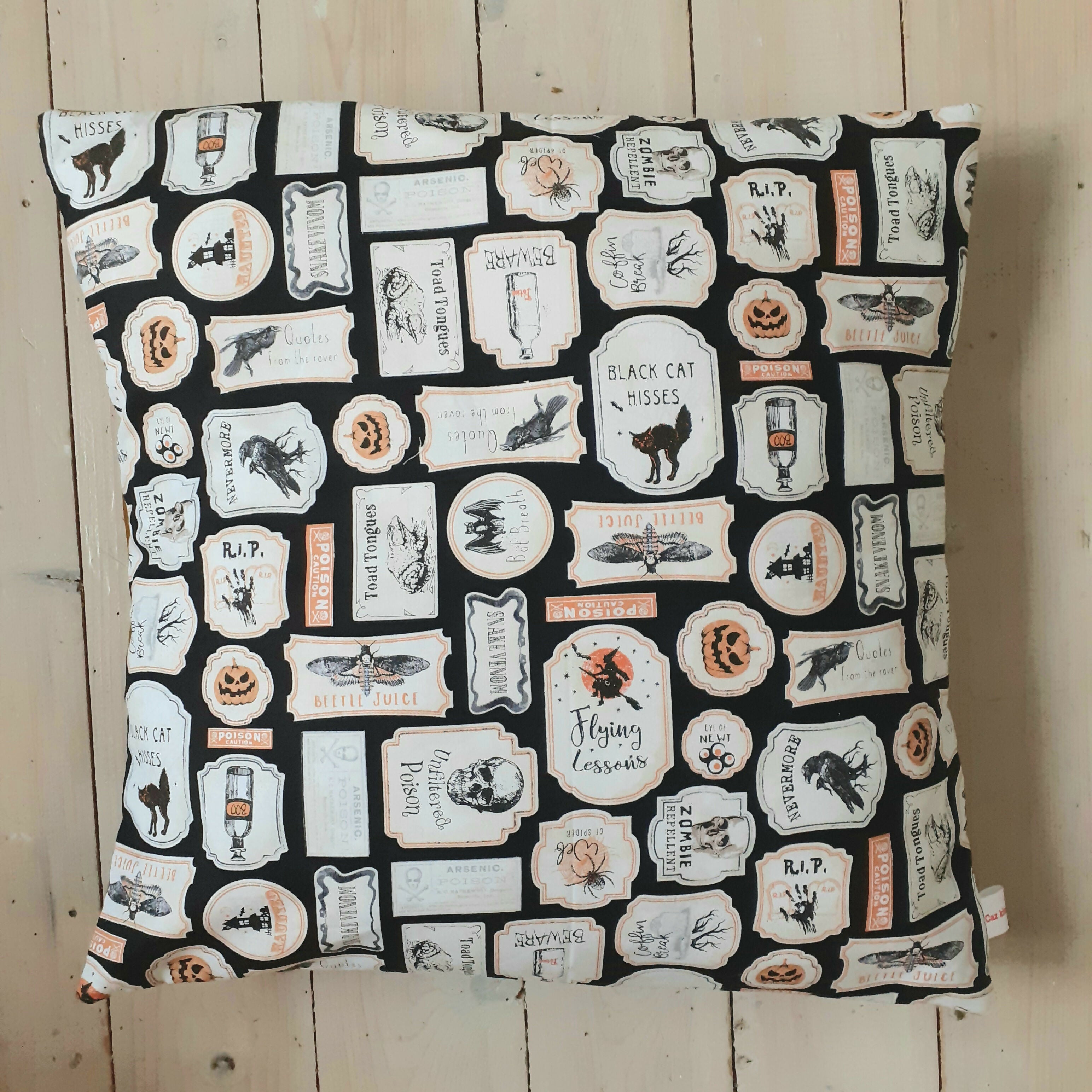 Halloween Label Cushion