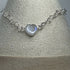 Sterling silver and Gemstone heart bracelet