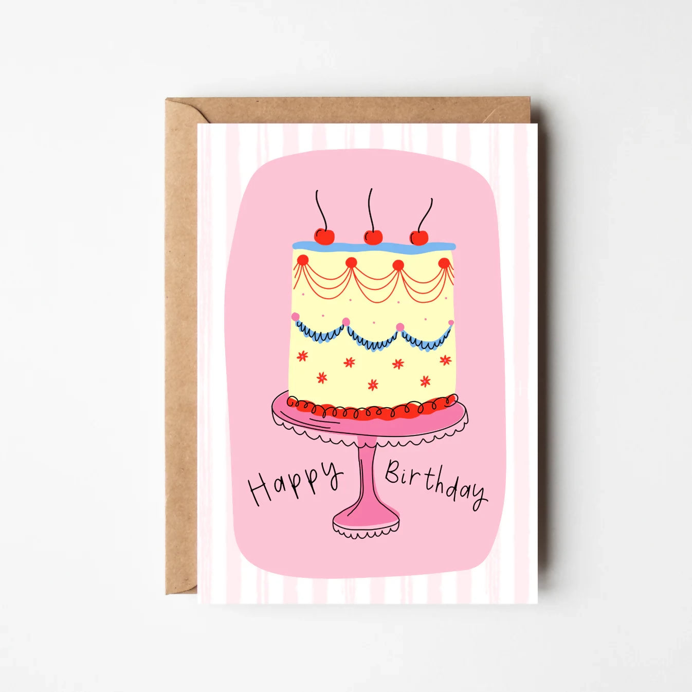 HAPPY BIRTHDAY CAKE GREETINGS CARD