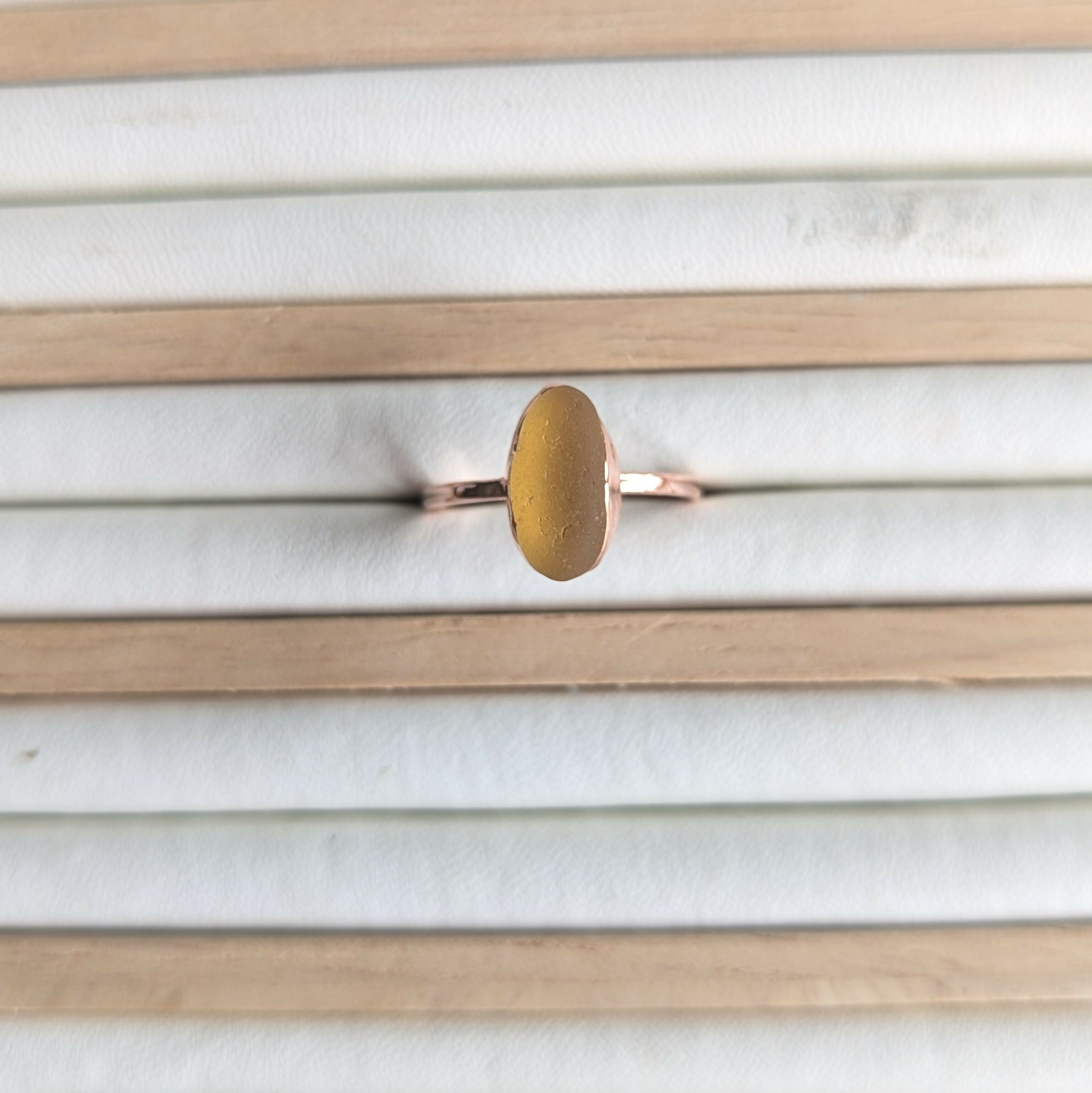 Seaglass Ring - size J