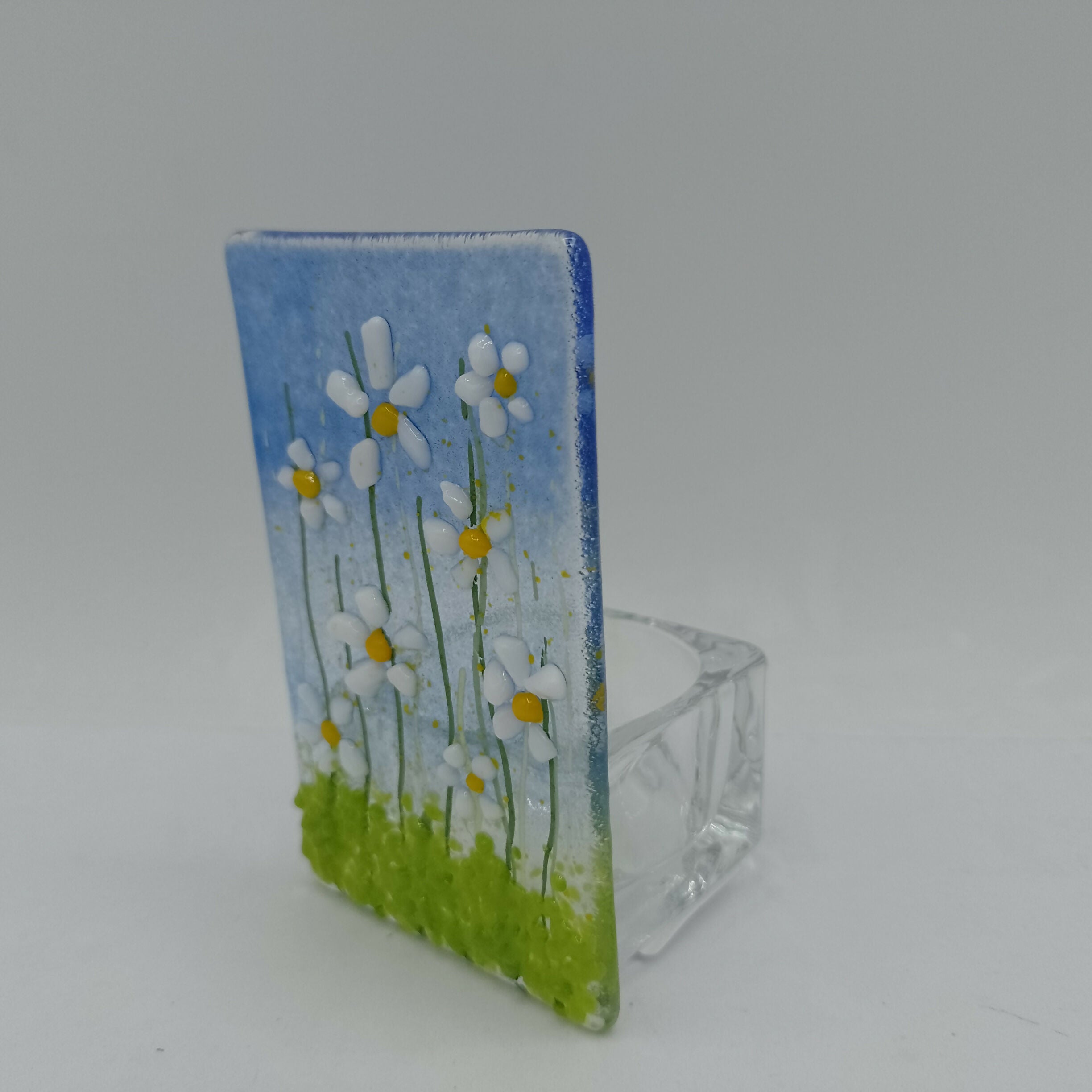 Daisy Fused Glass Tealight