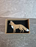 Handcrafted Cherry Veneered Red Fox Pin