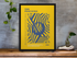 Leeds United - Inspired Psychedelic Art Print in Yellow