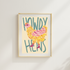 Howdy Hens A5 Hand Illustrated Poster