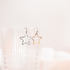 Hypoallergenic Hammered Stainless Steel Star Earrings