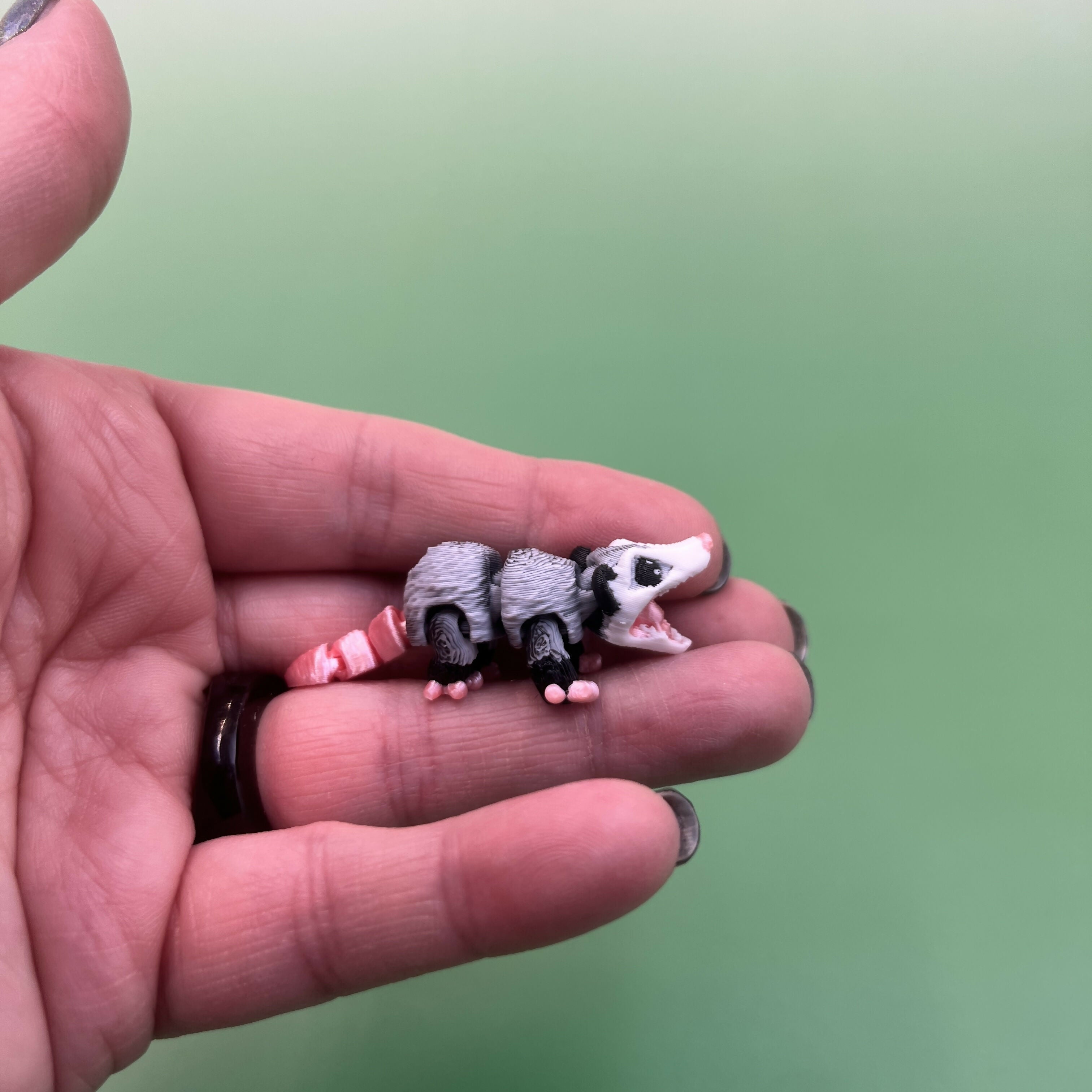 3D Printed Micro Miniatures: Articulated Sensory Fidget Animals friends, Mice, Lamb, Bat, Ferret, Opossum, Raccoon, Otter & Grey Shark 3-5cm