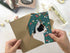 Calico Cat Floral A6 Greeting Card