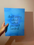 Don’t worry about what you can’t control | A4 Quote Print | Positive Reminders | Blue Mandala Artwork