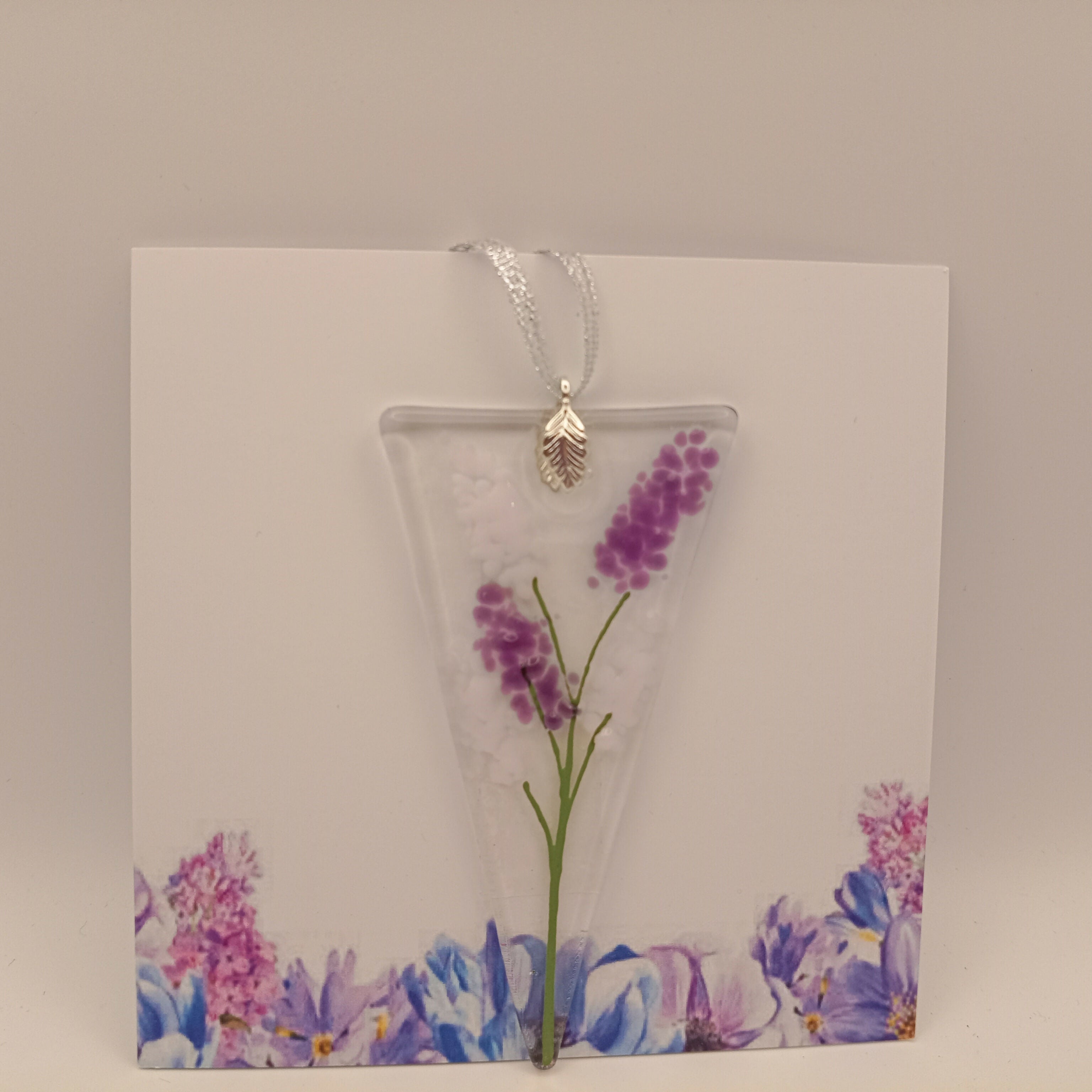 Fused Glass Flower Card