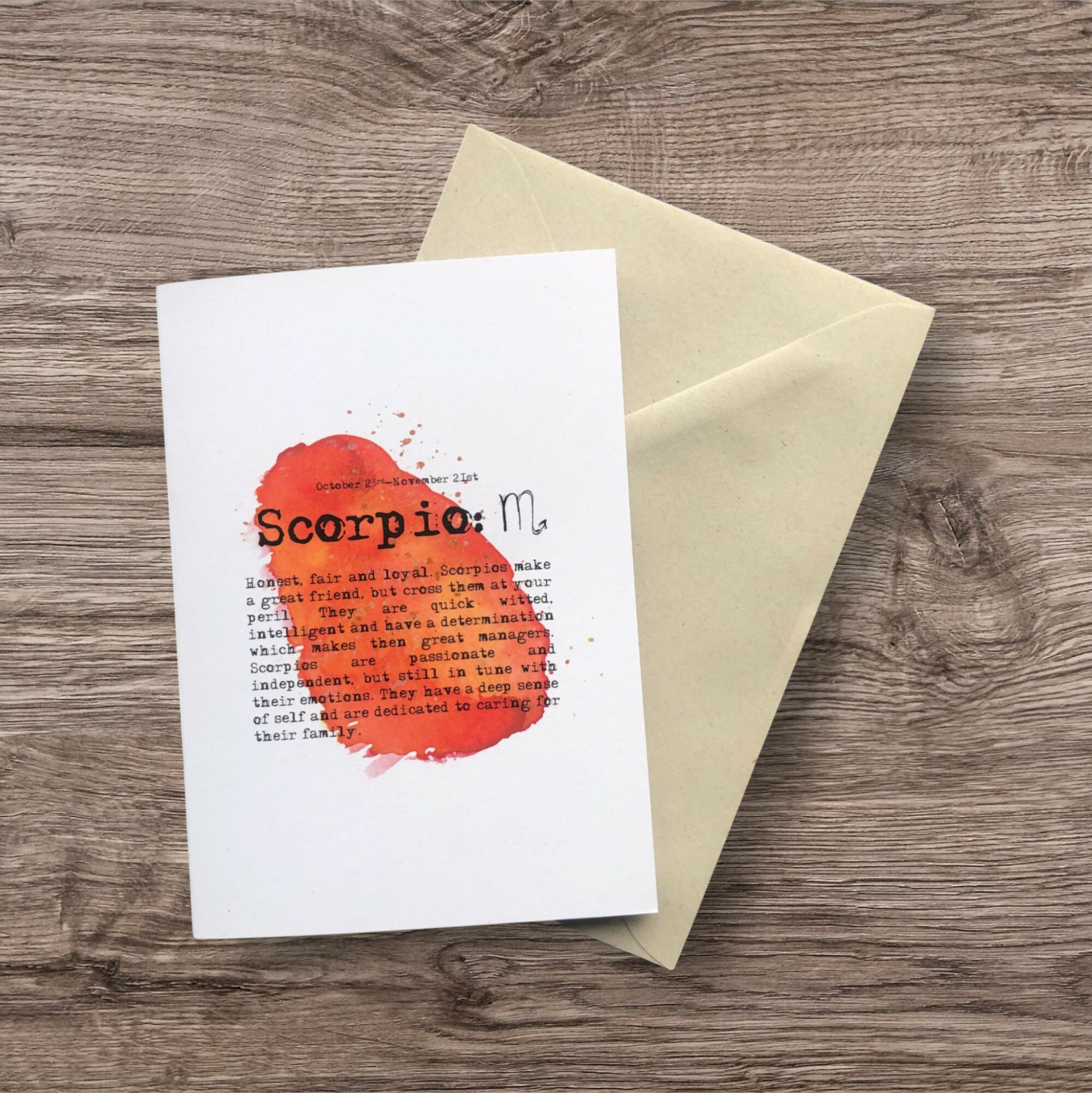 Scorpio Card