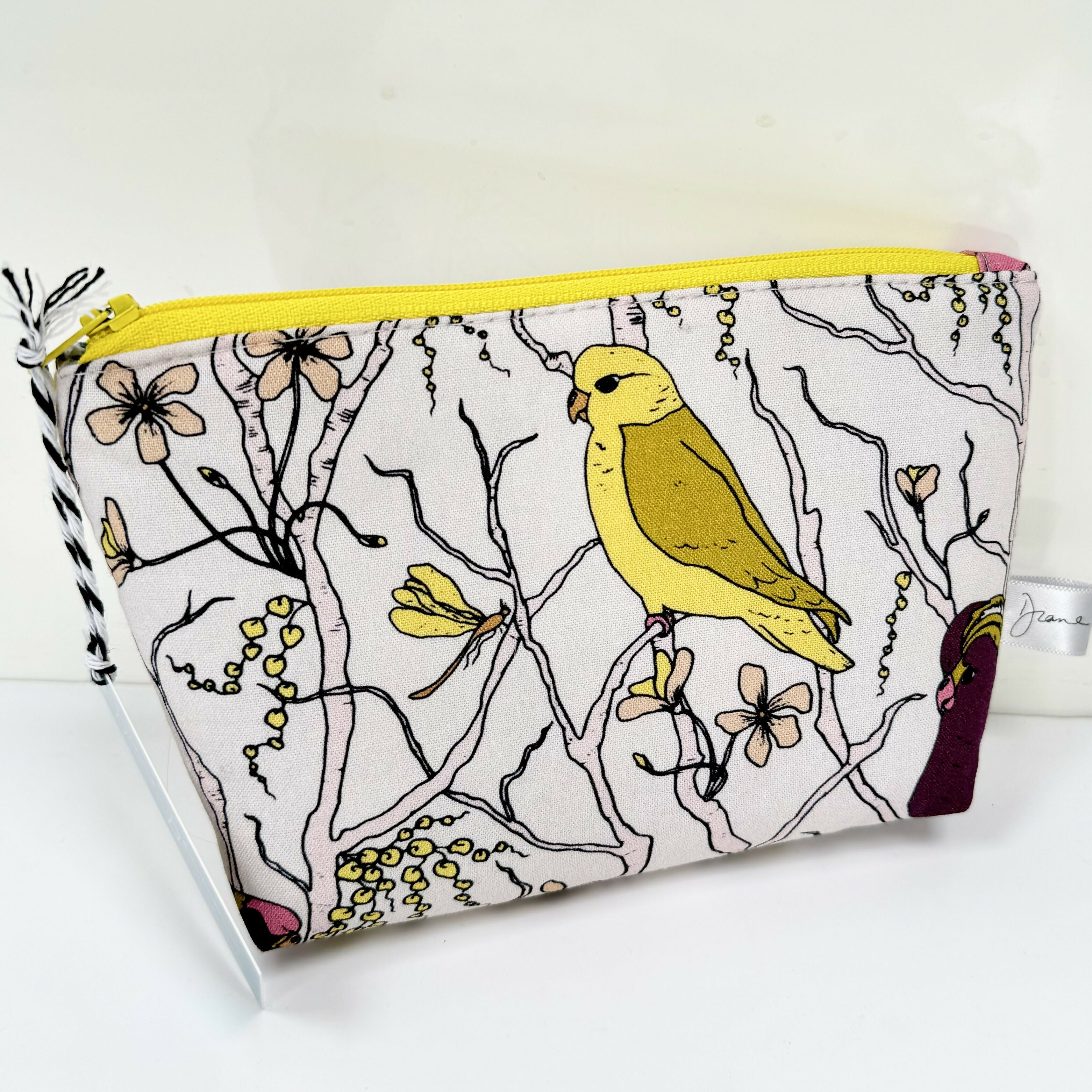 Yellow Bird Small Make Up Bag