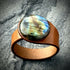 Handcrafted Natural Leather & Labradorite Gemstone Bracelet - Size S or M