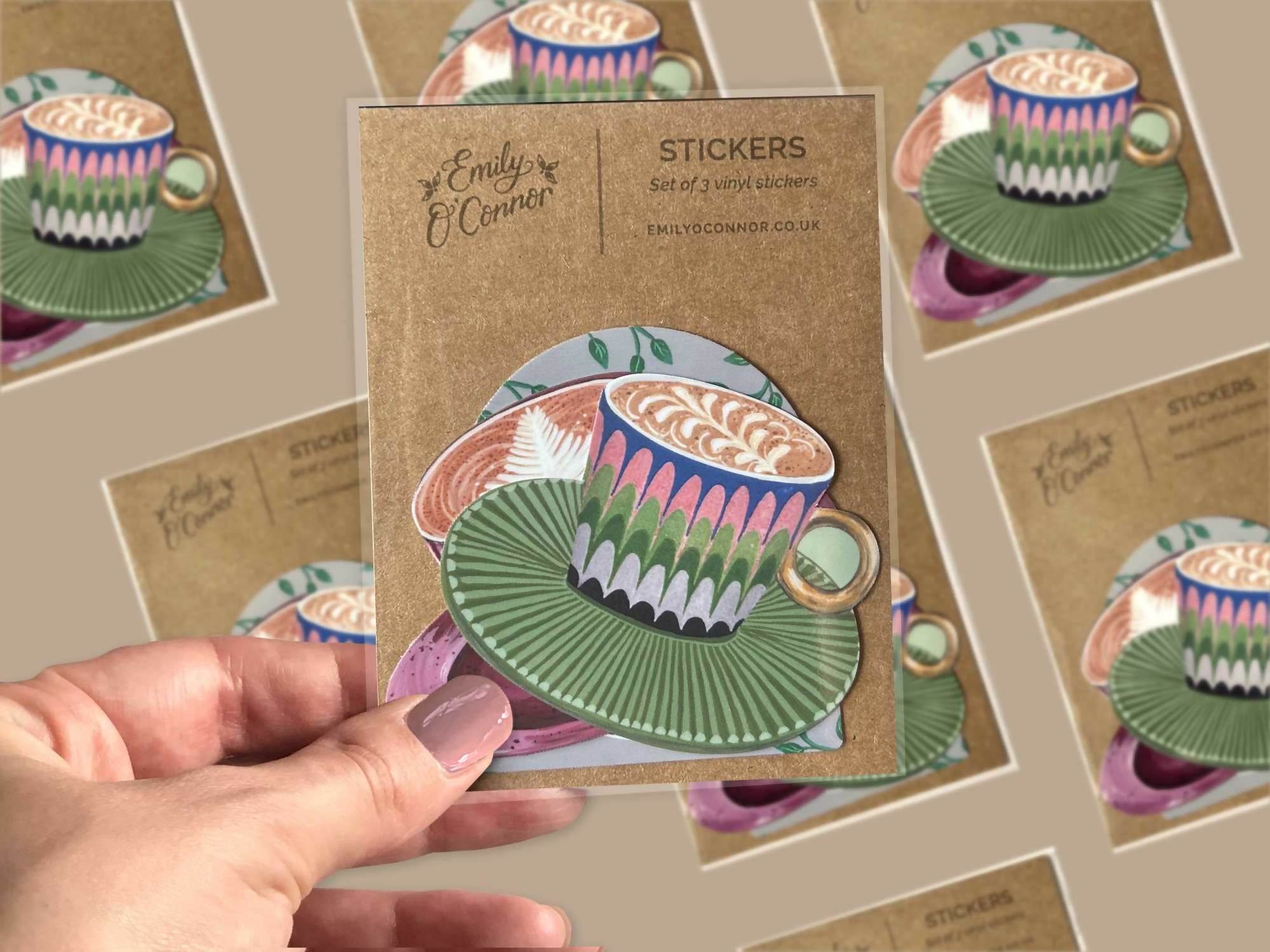 Coffee Stickers - Die Cut Stickers Pack of 3