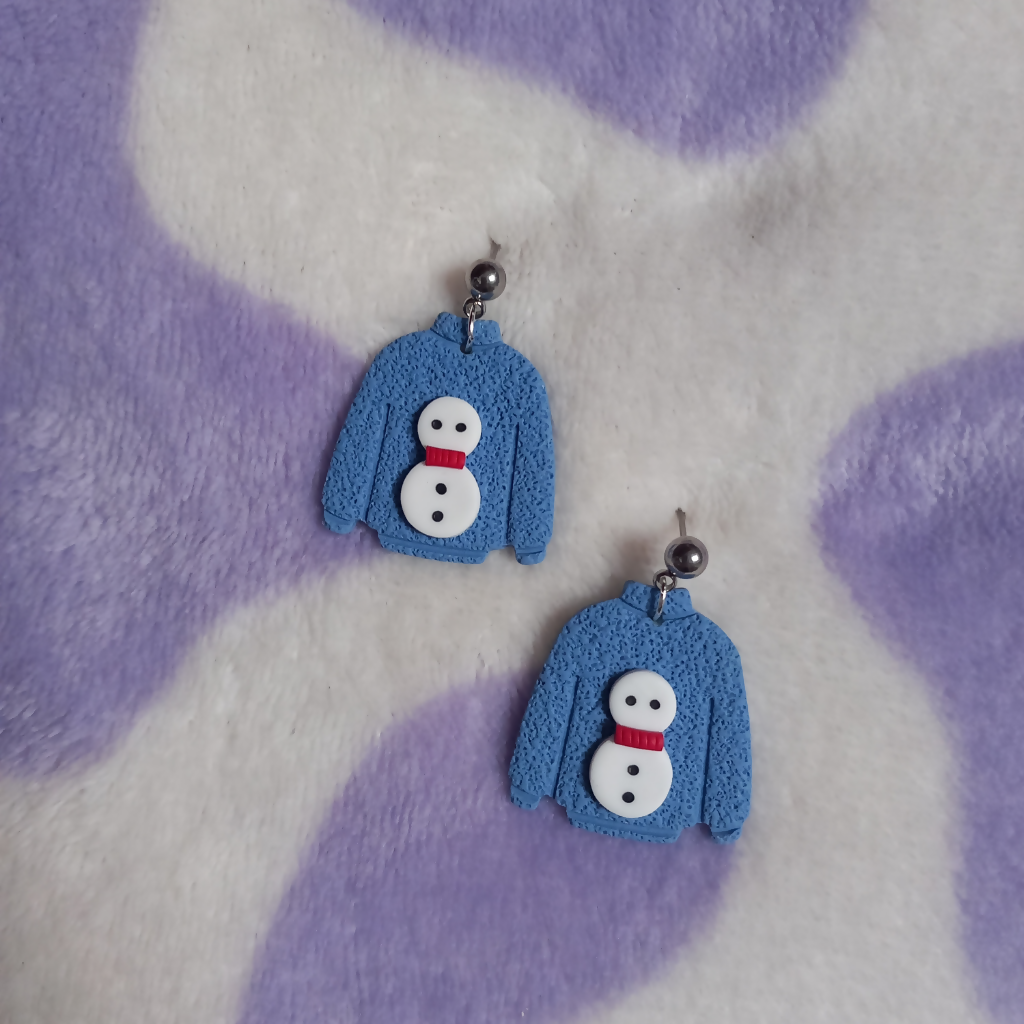 Polymer Clay Christmas Jumper Earrings