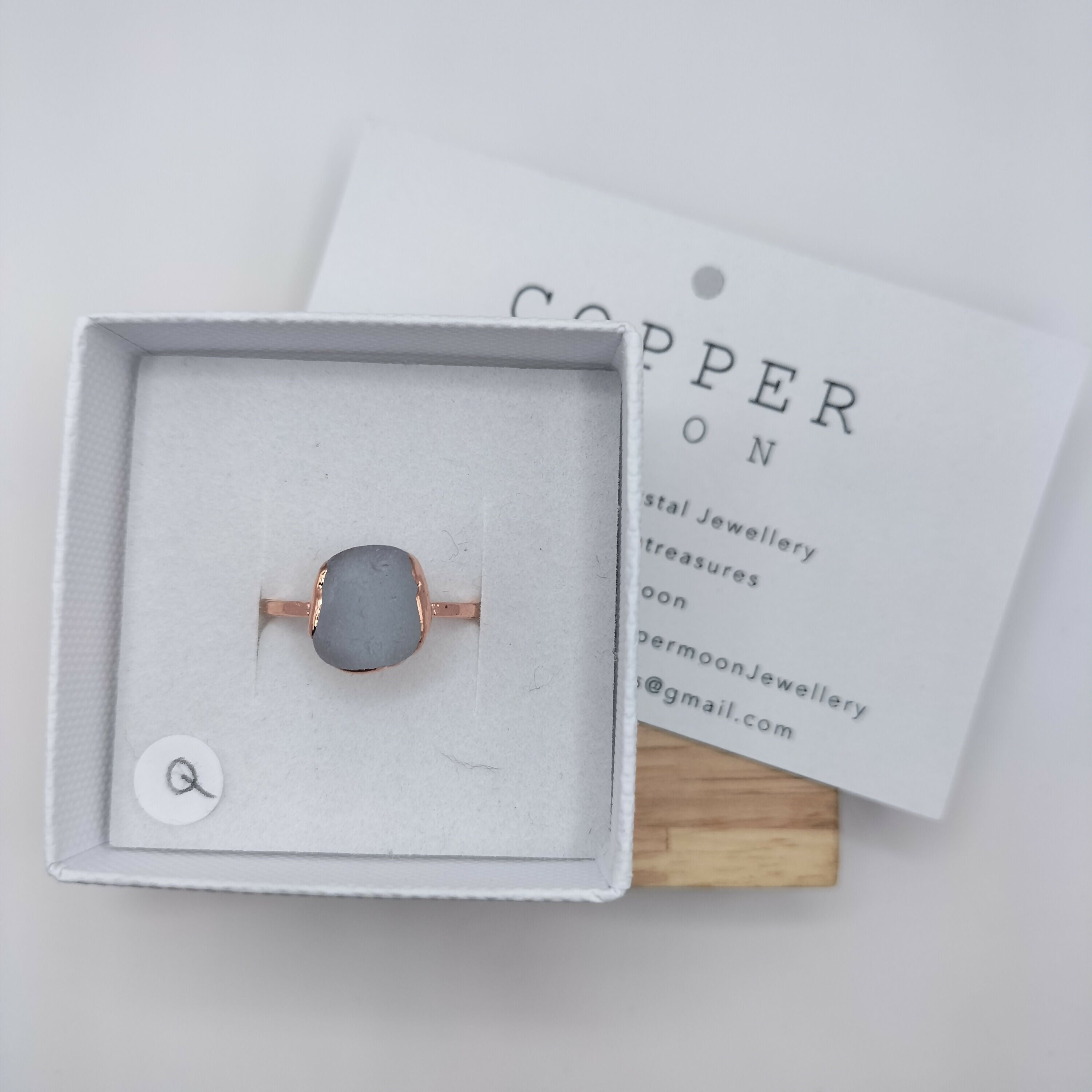 Seaglass Ring - size Q