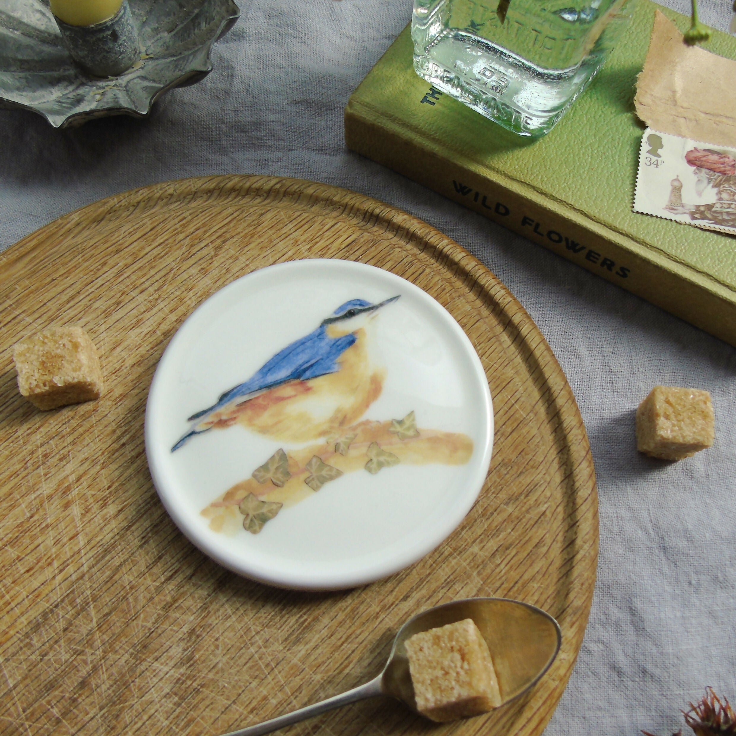 Nuthatch Bone China Coaster