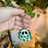 Leafy Ghost Wooden Keyring