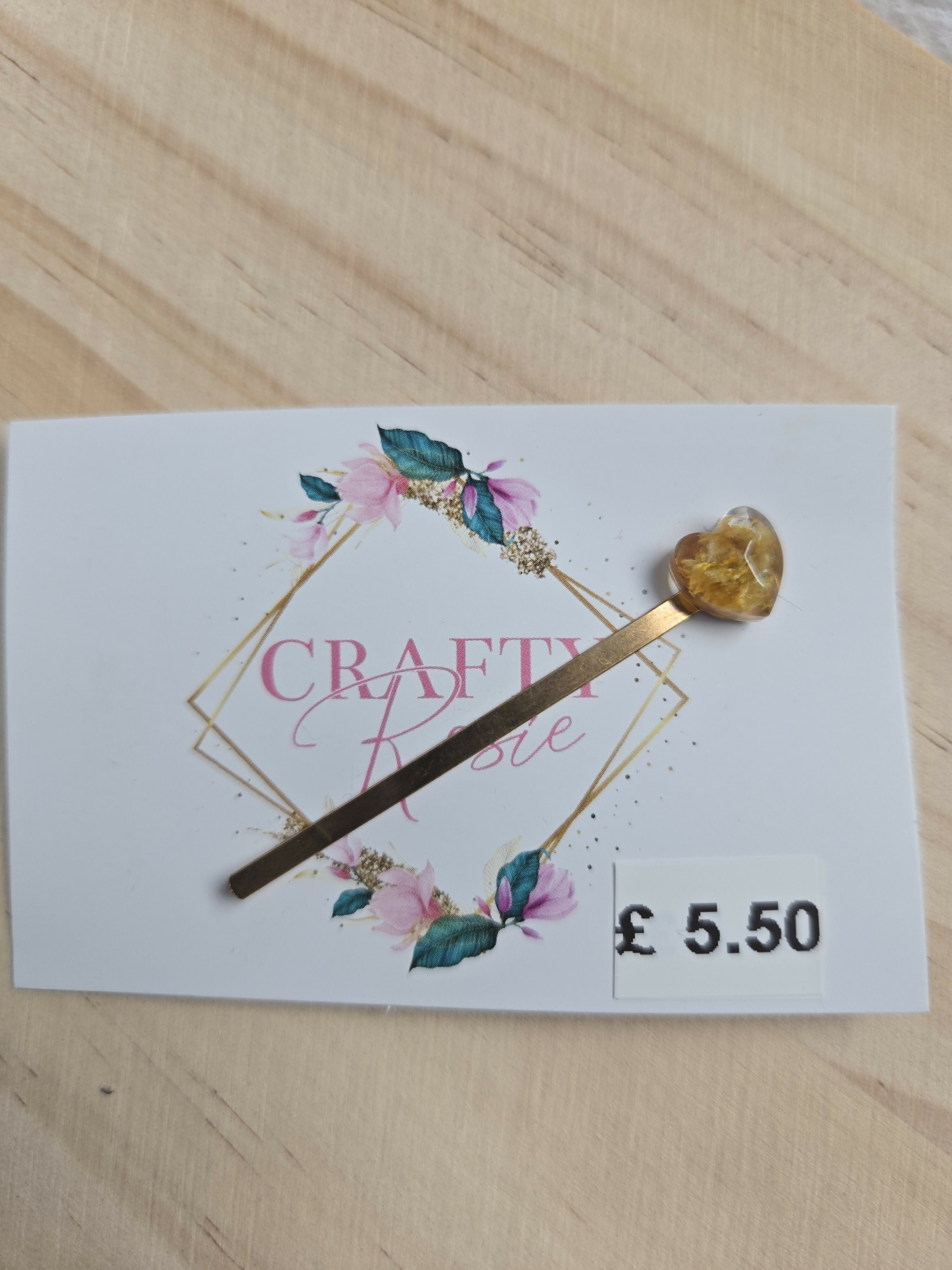 Stainless Steel Real Gypsophila Hair Pin