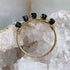 Handmade Gold Vermeil Black Spinel Sparkle Ring Size O
