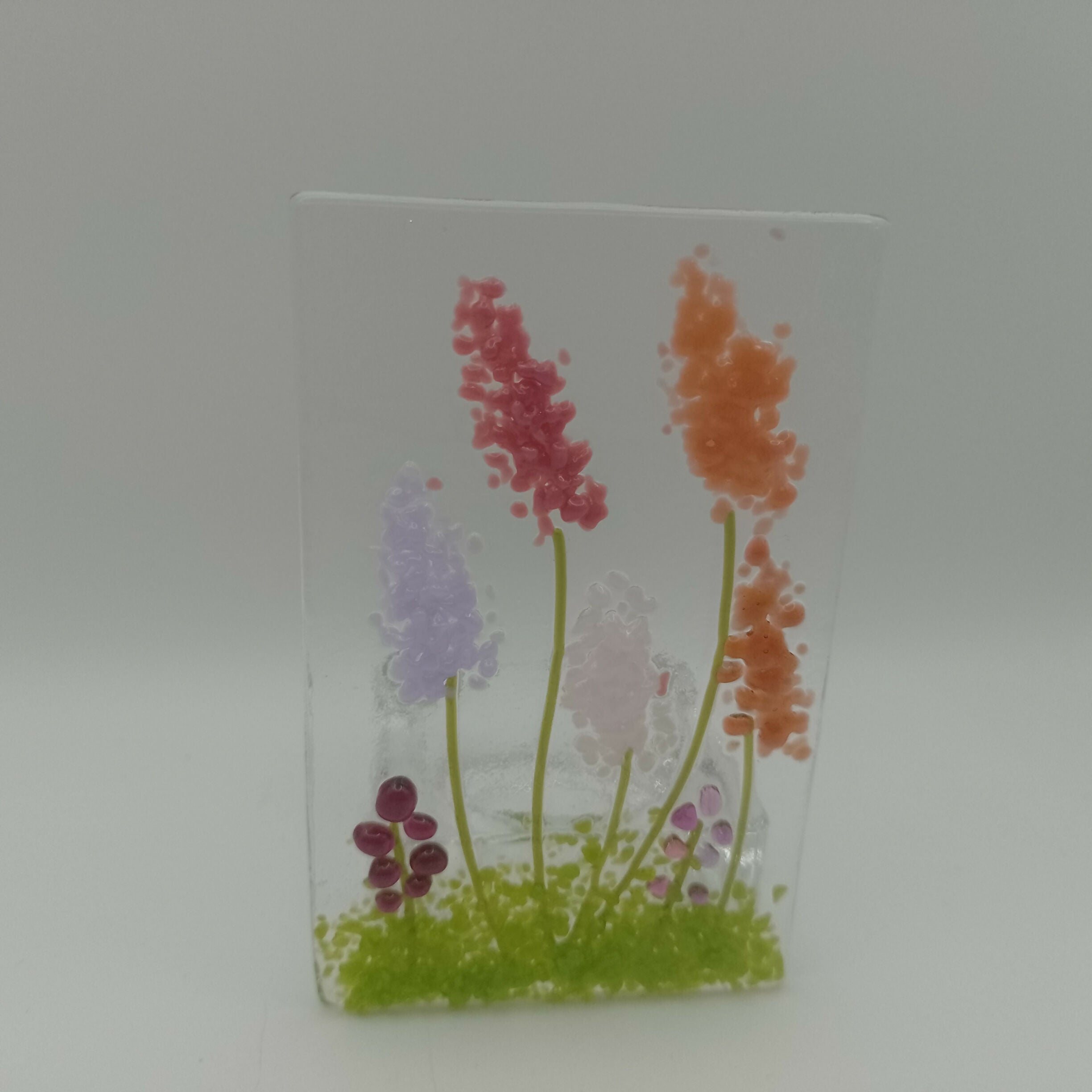 Fused Glass Flower Tealight Holder