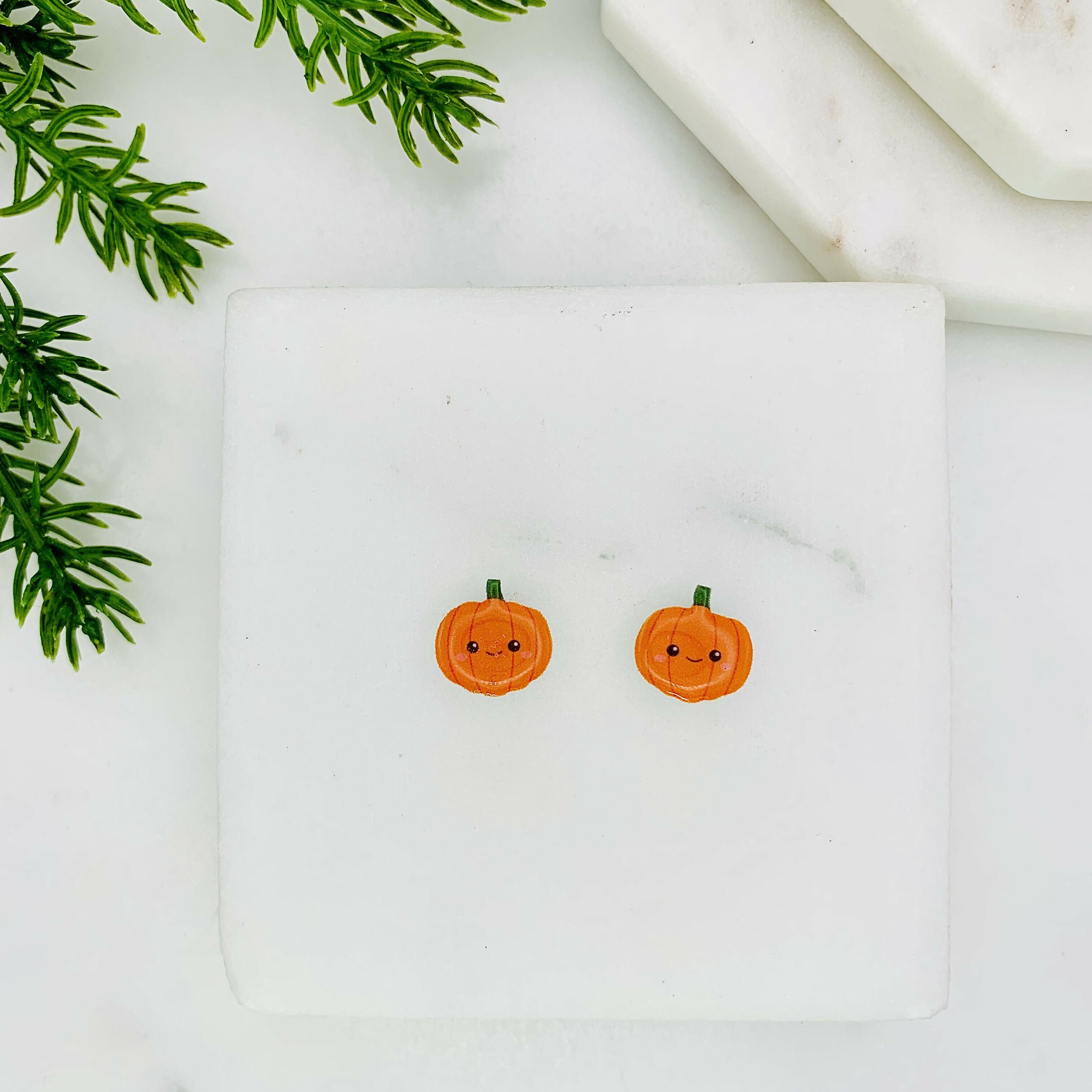 Cute Pumpkin Halloween Stud Earrings