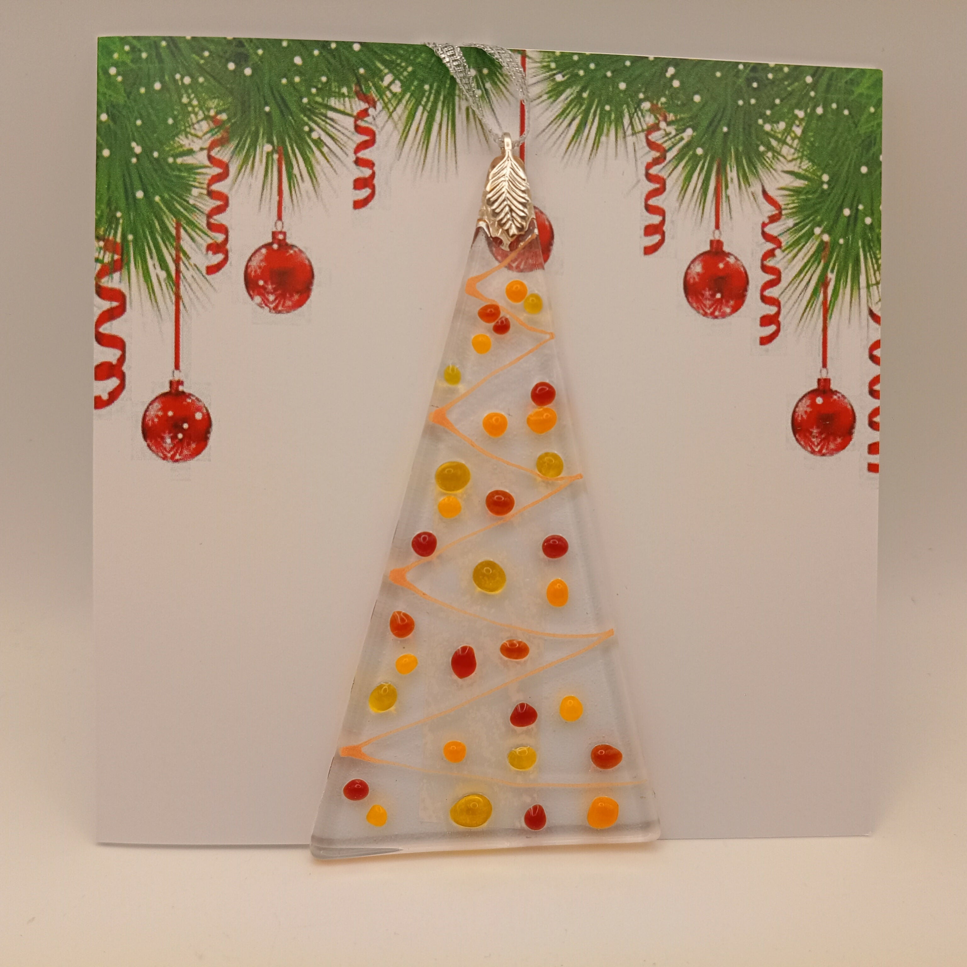Fused Glass Christmas Card