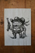 CowBoy Toad Lino Print